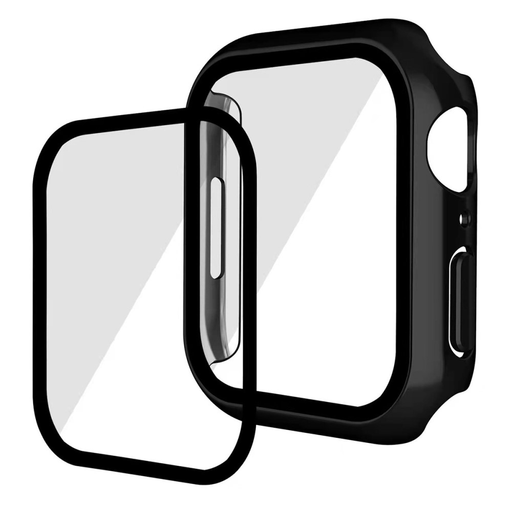  Skärmskydd Härdat Glas Skydd Apple Watch 44 mm Svart
