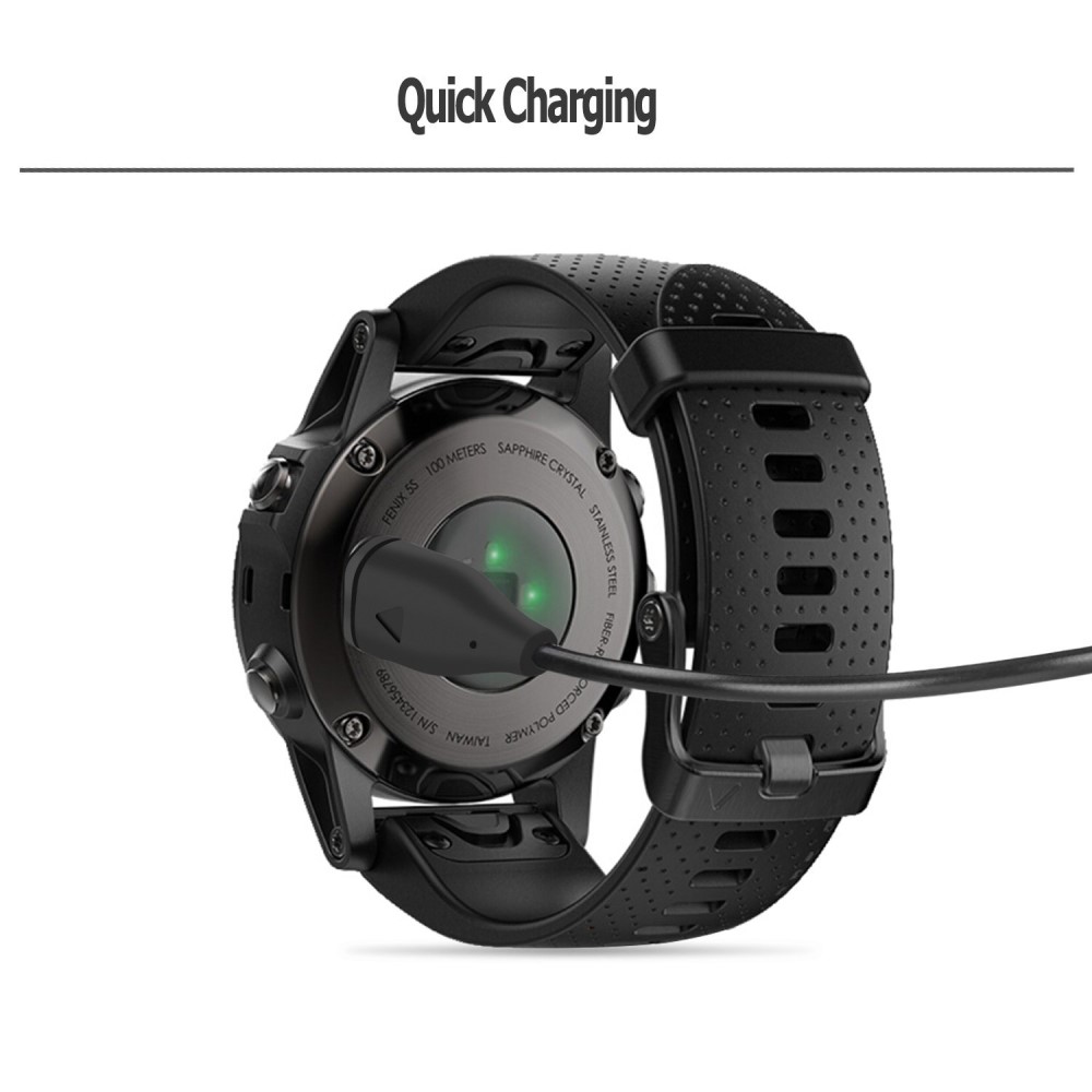  USB Laddningskabel 1m Garmin Smartwatch Svart