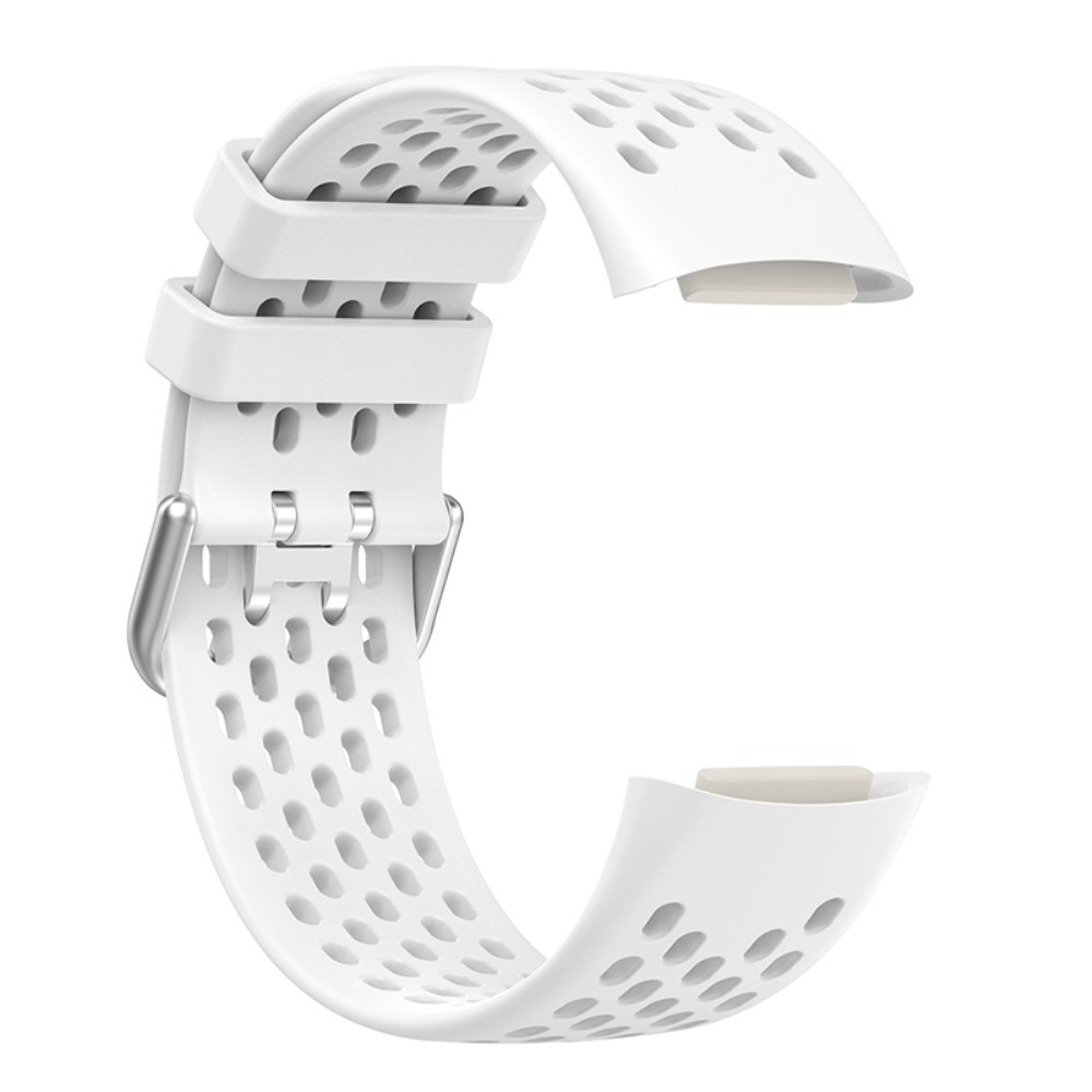  Fitbit Charge 6 / 5 Armband Silikon Ihåligt Vit