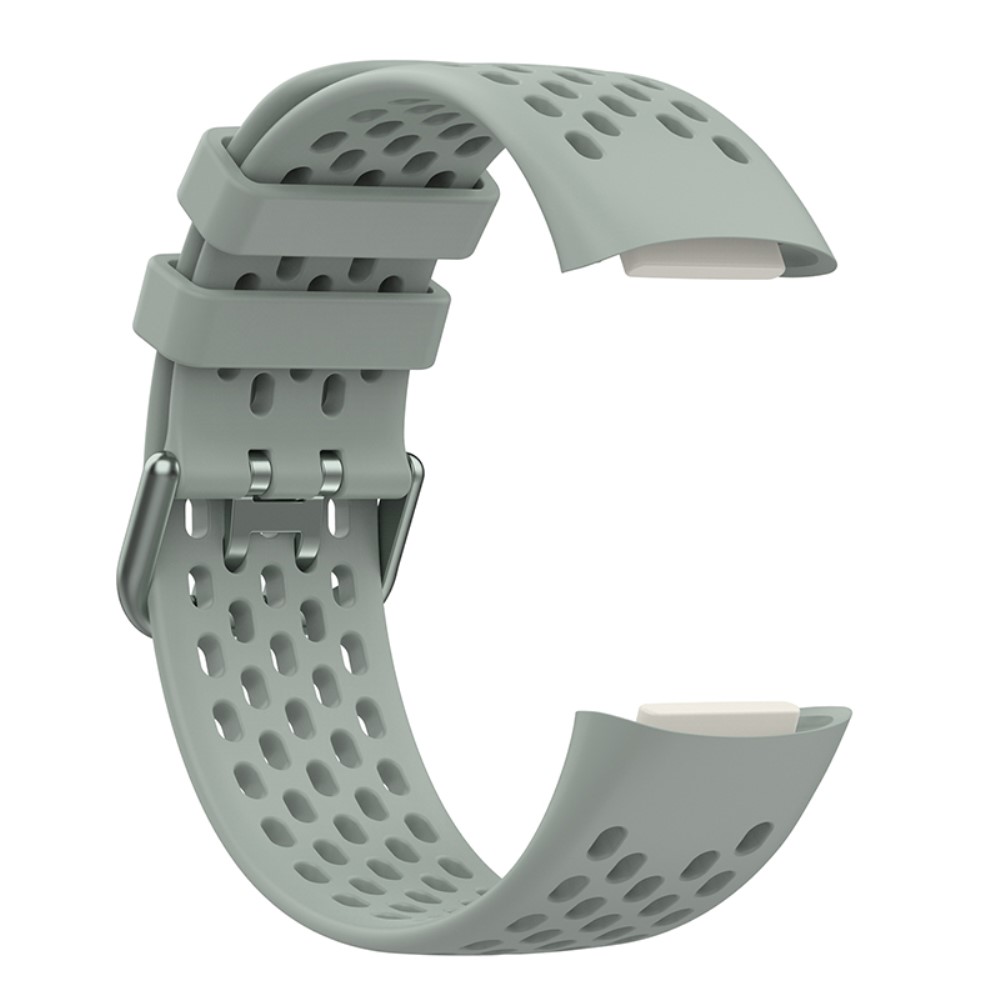  Fitbit Charge 6 / 5 Armband Silikon Ihåligt Grå