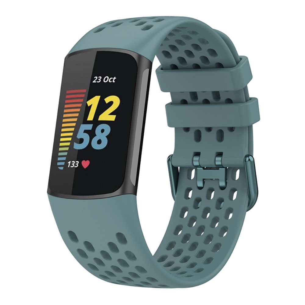  Fitbit Charge 6 / 5 Armband Silikon Ihåligt Blå
