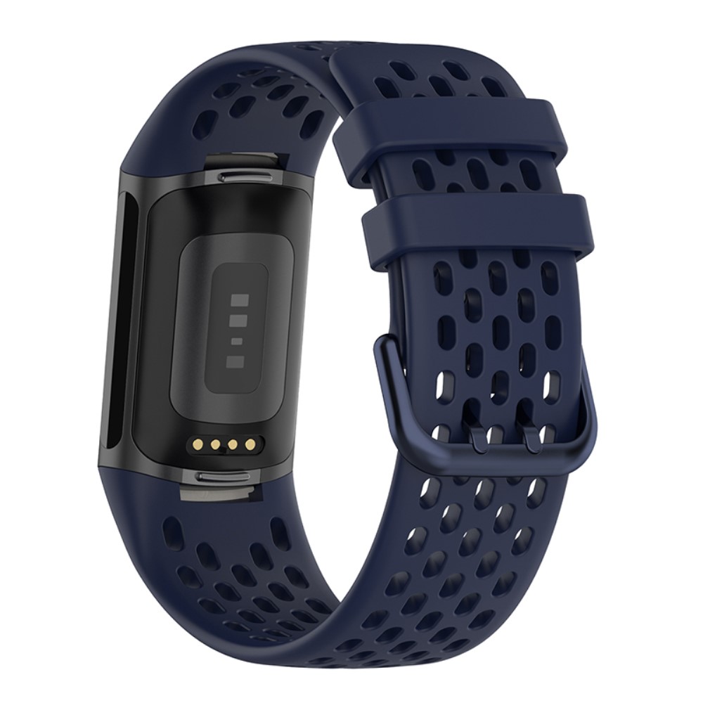 Fitbit Charge 6 / 5 Armband Silikon Ihåligt Mörk Blå