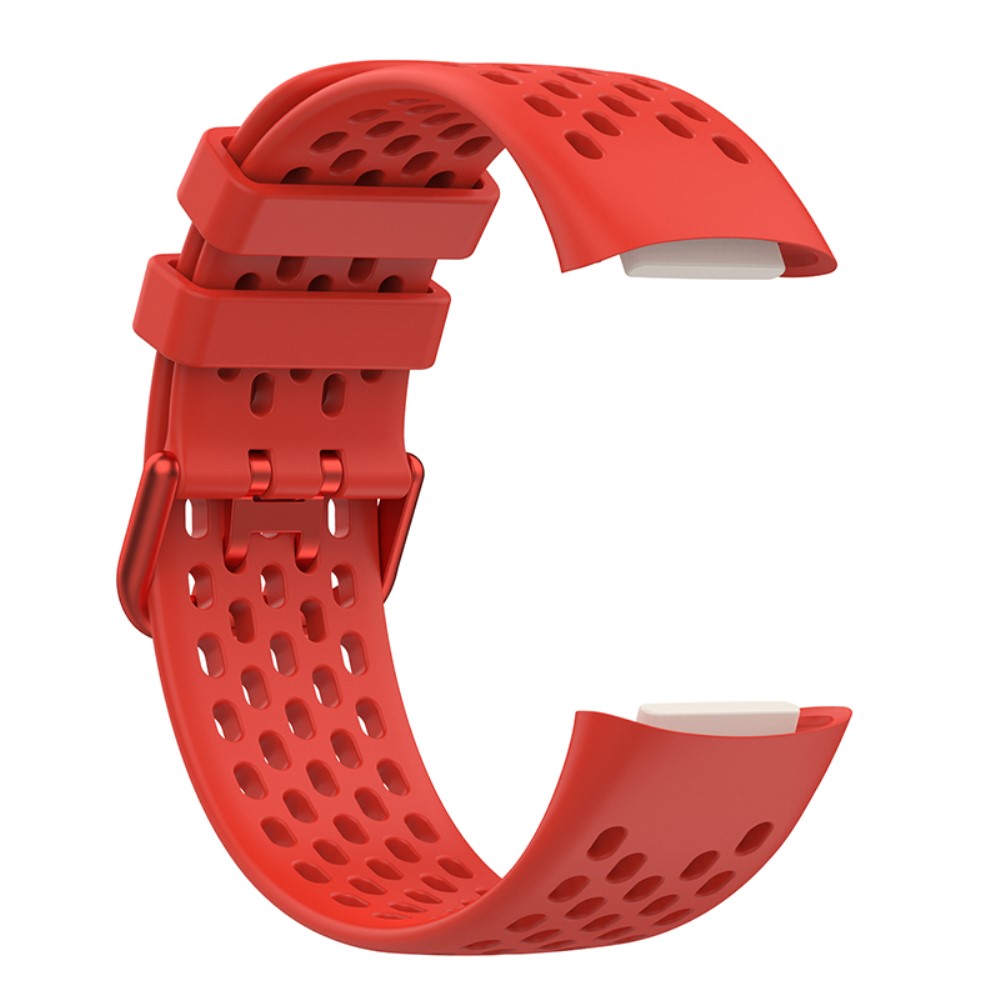  Fitbit Charge 6 / 5 Armband Silikon Ihåligt Röd
