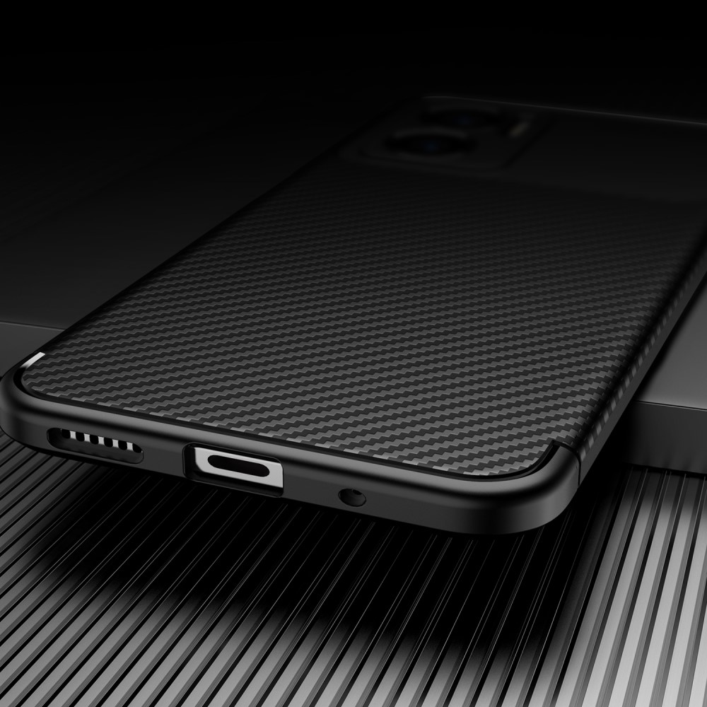  Xiaomi Redmi 10 5G Skal Kolfiber Textur Blå