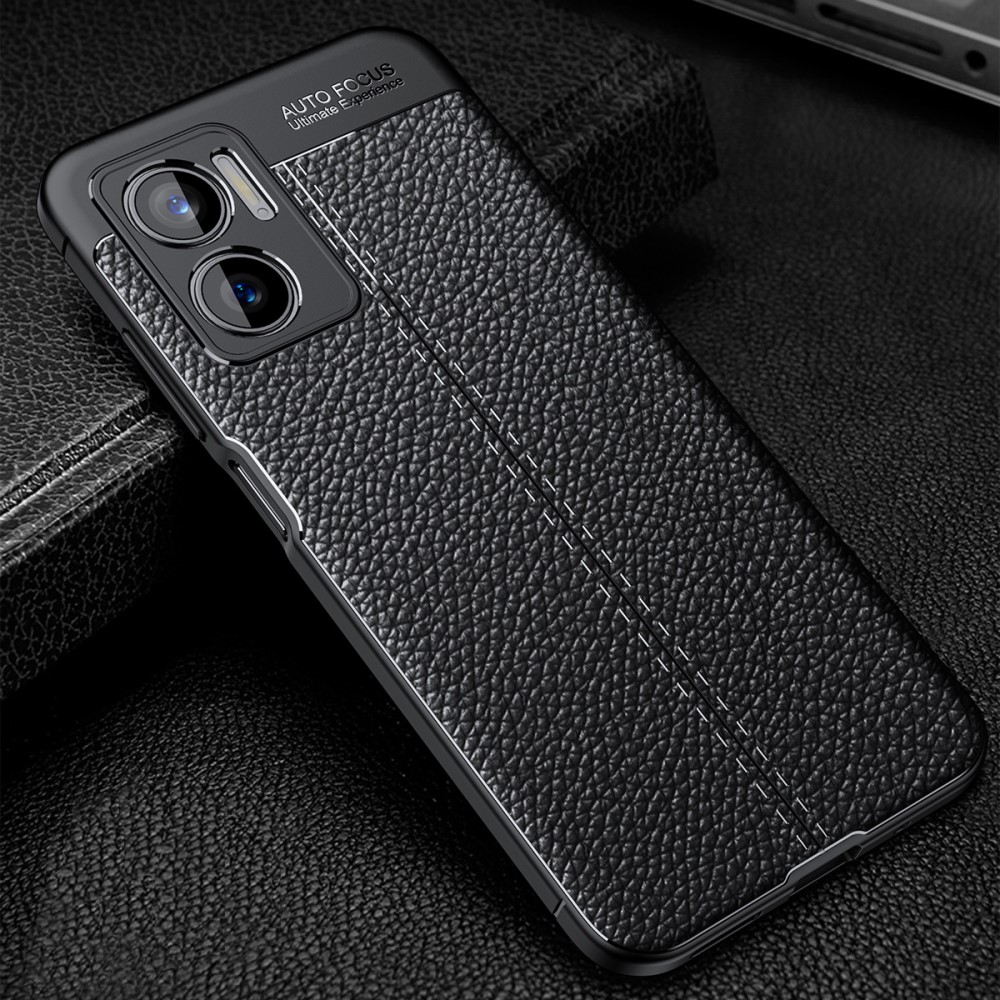  Xiaomi Redmi 10 5G Skal Litchi Textur Svart