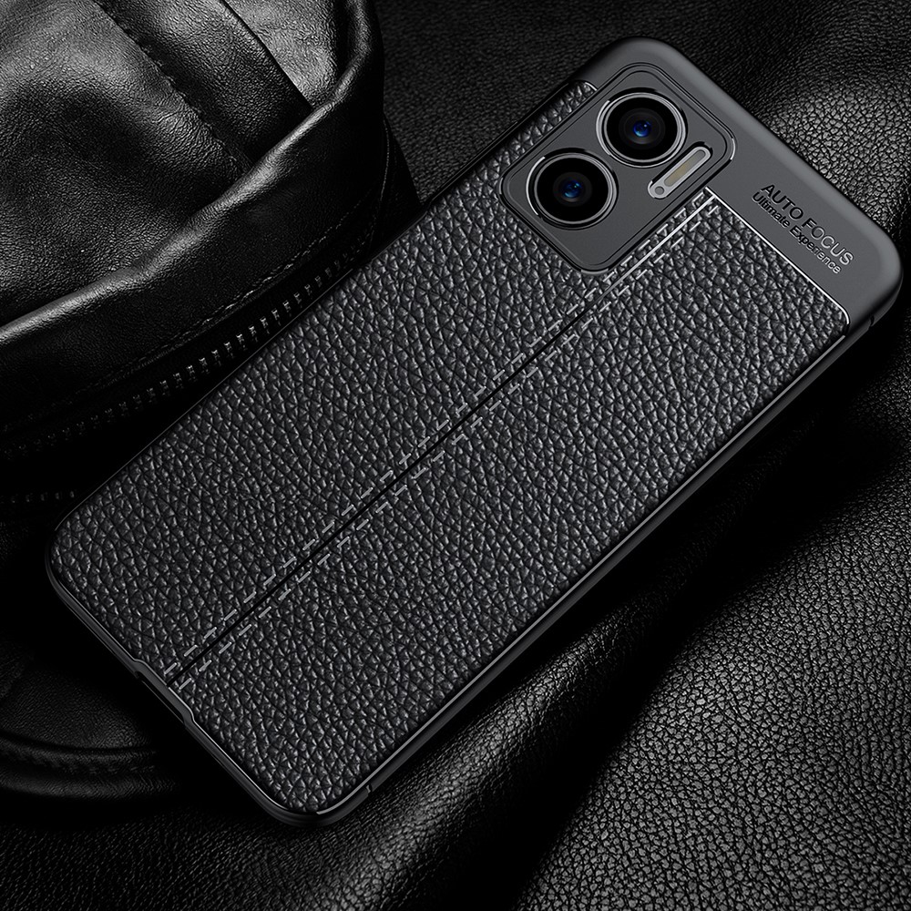  Xiaomi Redmi 10 5G Skal Litchi Textur Svart