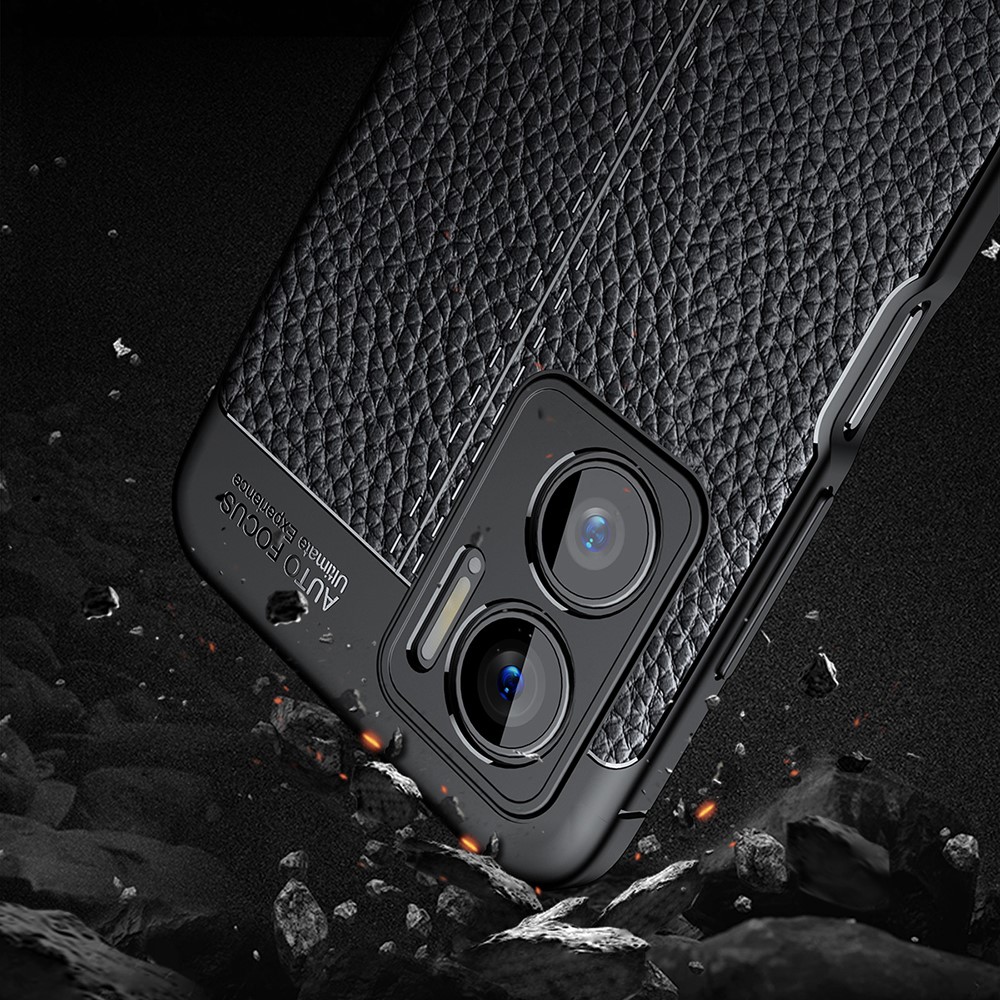  Xiaomi Redmi 10 5G Skal Litchi Textur Svart