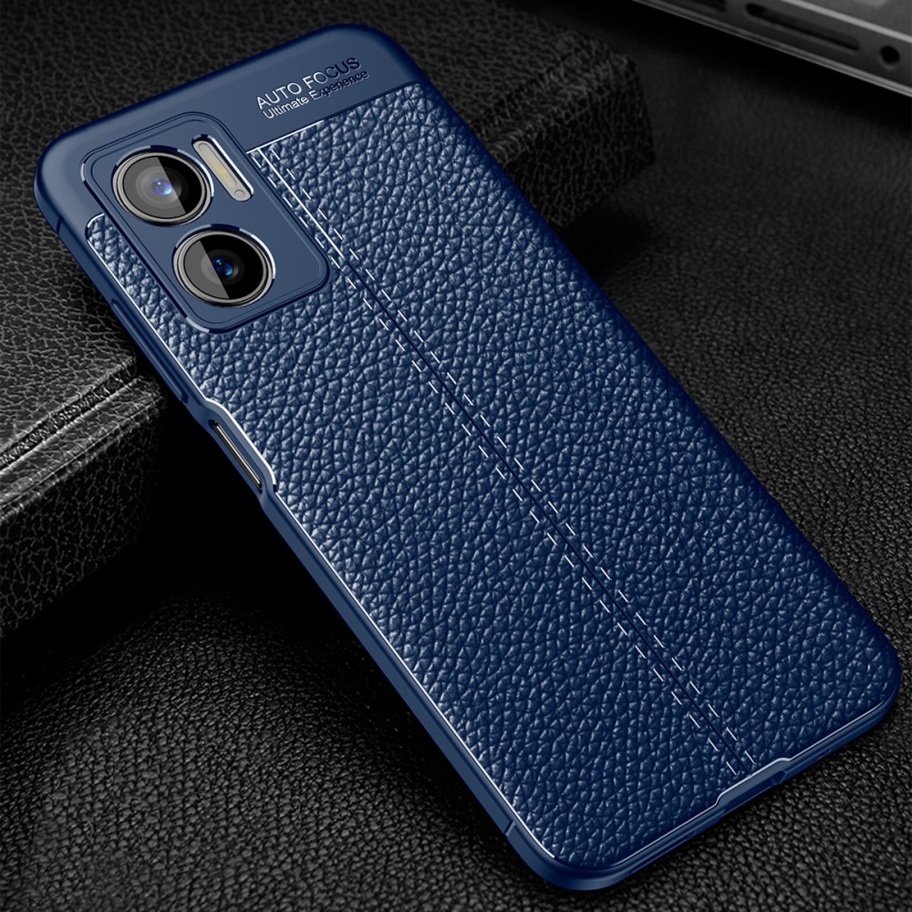  Xiaomi Redmi 10 5G Skal Litchi Textur Blå