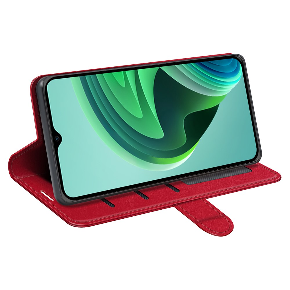  Xiaomi Redmi 10 5G Fodral Crazy Horse Läder Röd