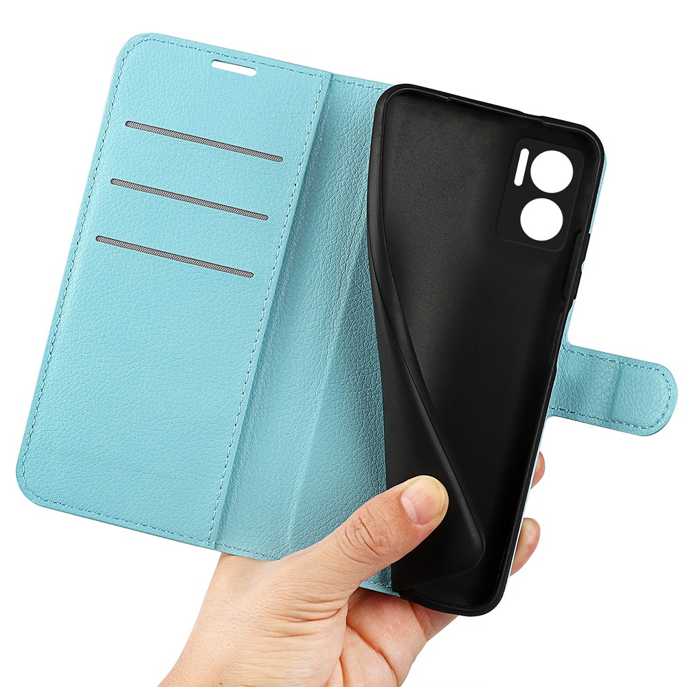  Xiaomi Redmi 10 5G Fodral Litchi Läder Ljus Blå