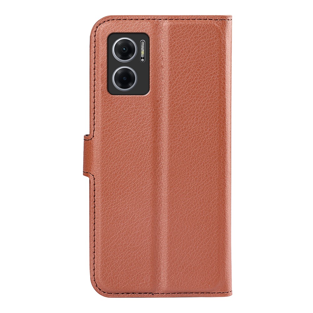  Xiaomi Redmi 10 5G Fodral Litchi Läder Brun