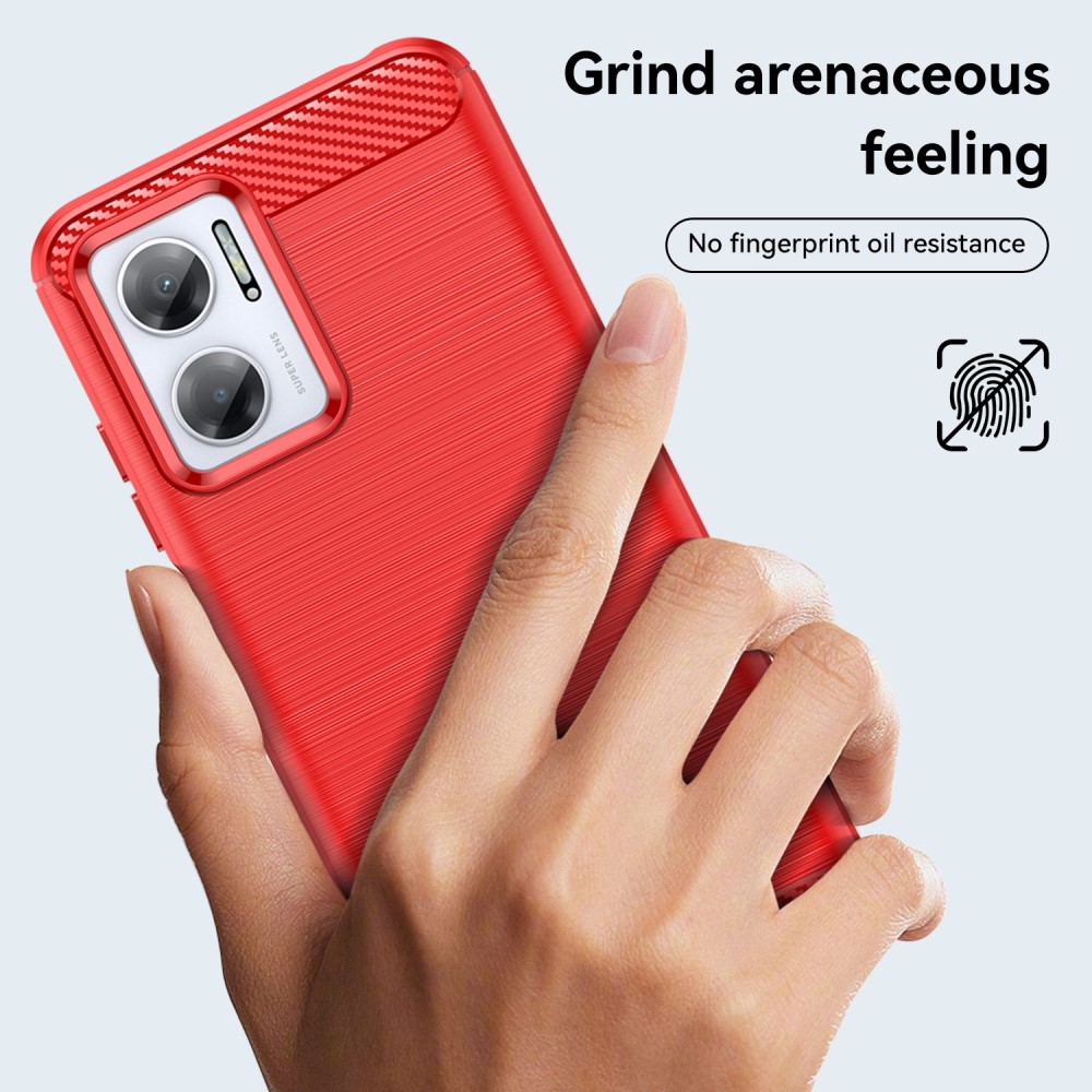  Xiaomi Redmi 10 5G Skal Borstad Stål Textur Röd