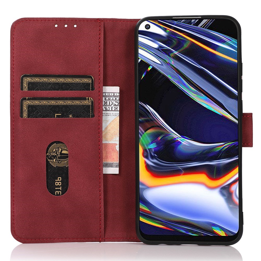 KHAZNEH KHAZNEH Xiaomi Redmi 10 5G Fodral Retro Läder Röd