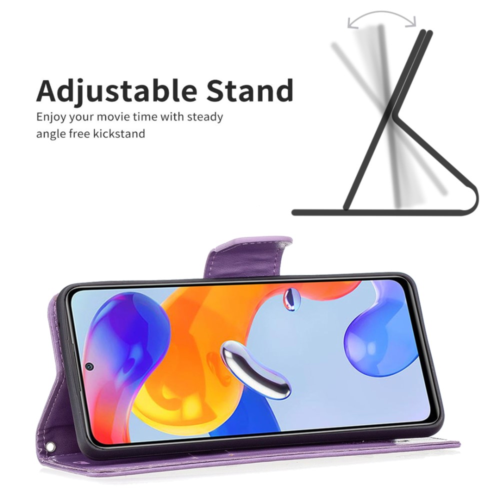  Xiaomi Redmi 10 5G Fodral Butterfly Lila
