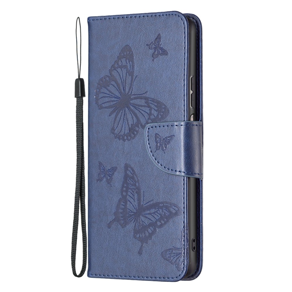  Xiaomi Redmi 10 5G Fodral Butterfly Mörk Blå
