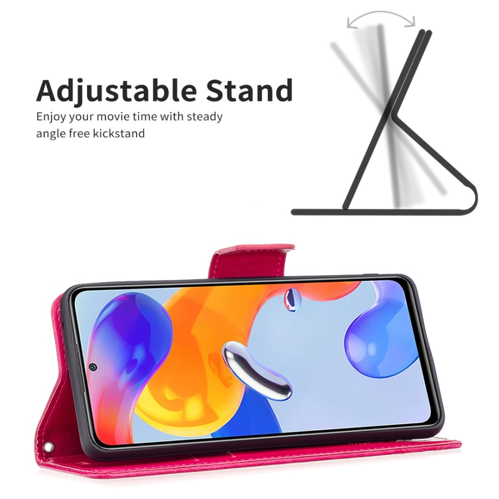  Xiaomi Redmi 10 5G Fodral Butterfly Rosa