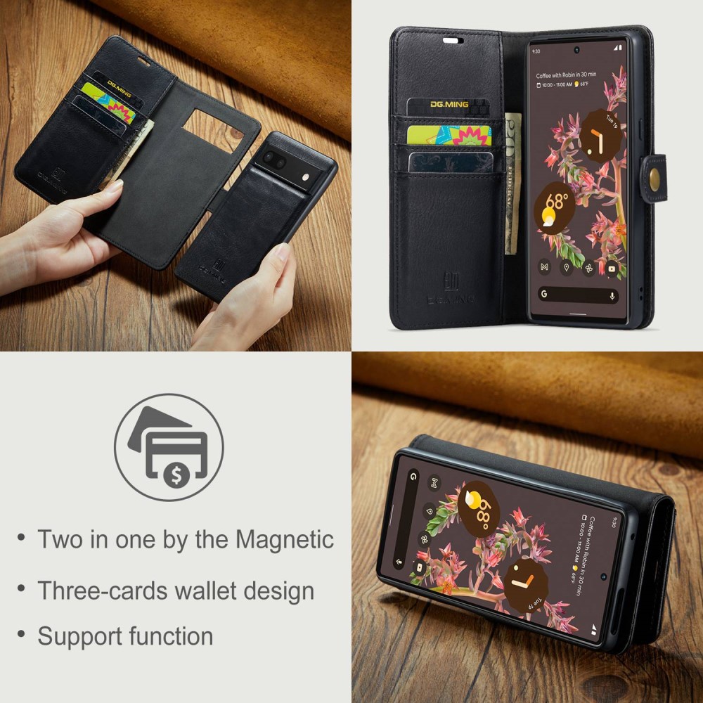 DG.MING DG.MING Google Pixel 7 2in1 Magnet Fodral / Skal Svart