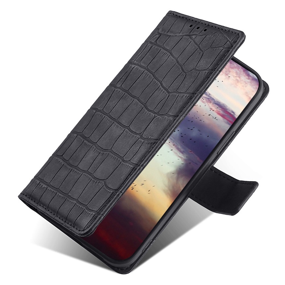  Sony Xperia 5 IV Fodral Krokodil Textur Svart