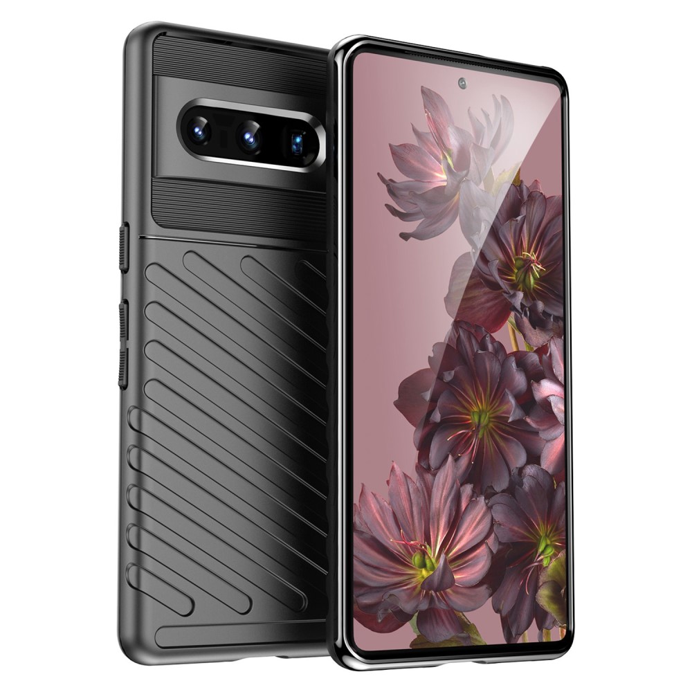  Google Pixel 7 Pro Skal Twill Textur Svart