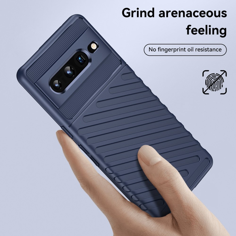 Google Pixel 7 Pro Skal Twill Textur Blå