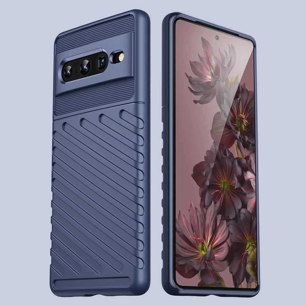  Google Pixel 7 Pro Skal Twill Textur Blå