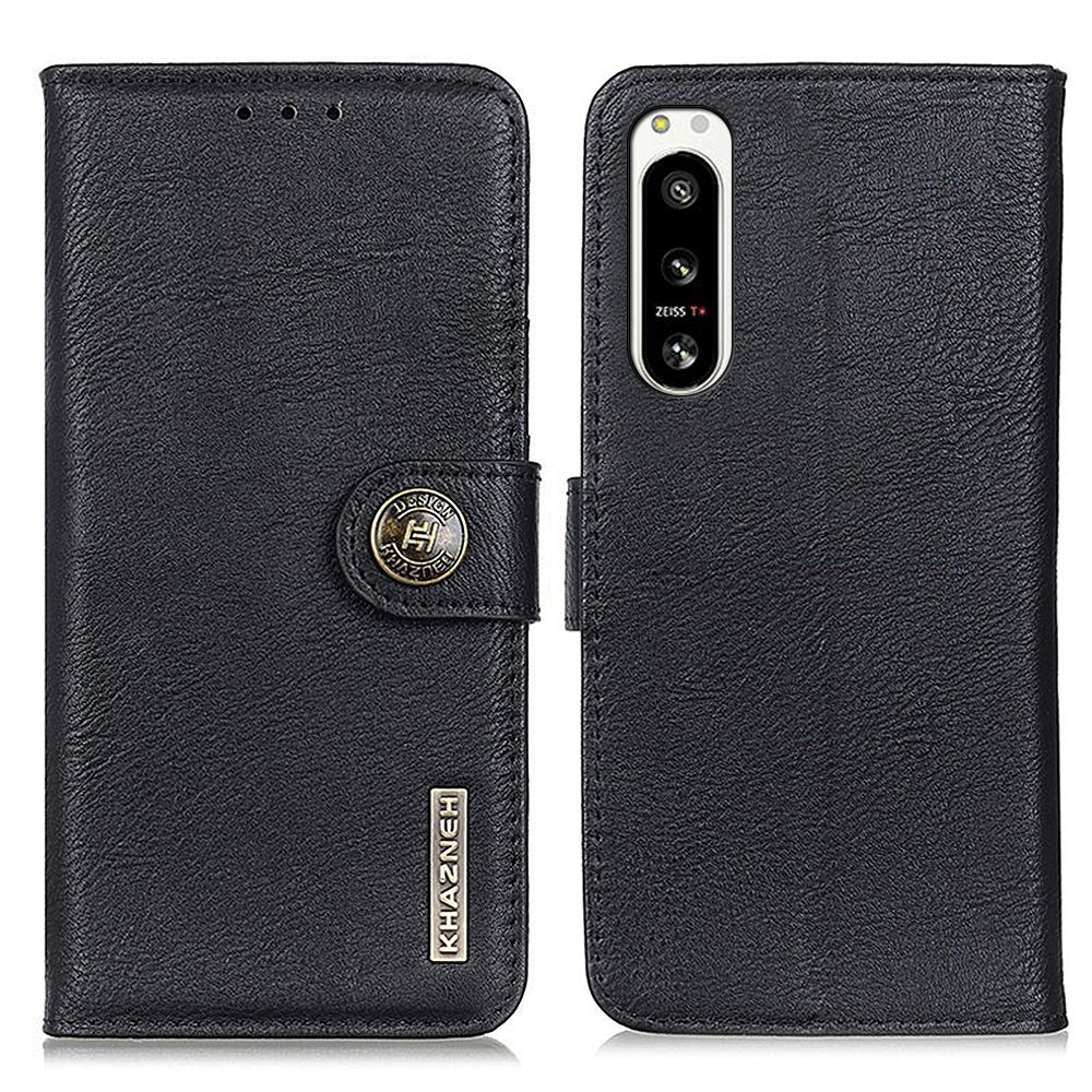 KHAZNEH KHAZNEH Sony Xperia 5 IV Fodral Läder Svart