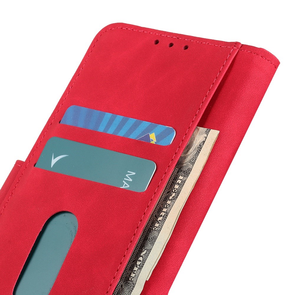 KHAZNEH KHAZNEH Motorola Edge 30 Ultra 5G Fodral Retro Läder Röd