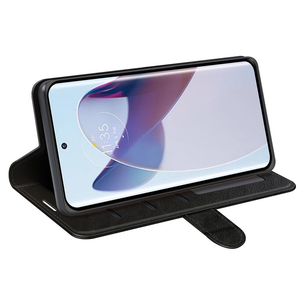 Motorola Edge 30 Ultra 5G Fodral Crazy Horse Läder Svart