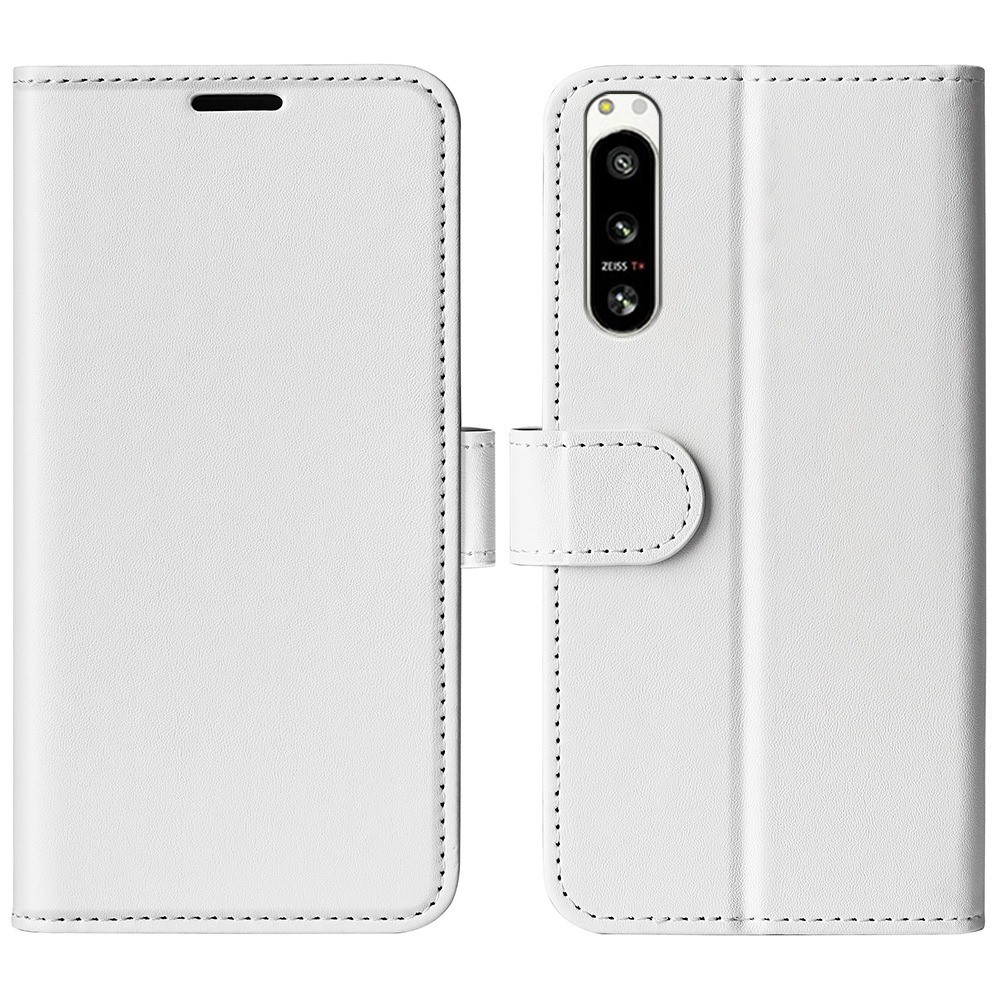  Sony Xperia 5 IV Fodral Crazy Horse Läder Vit