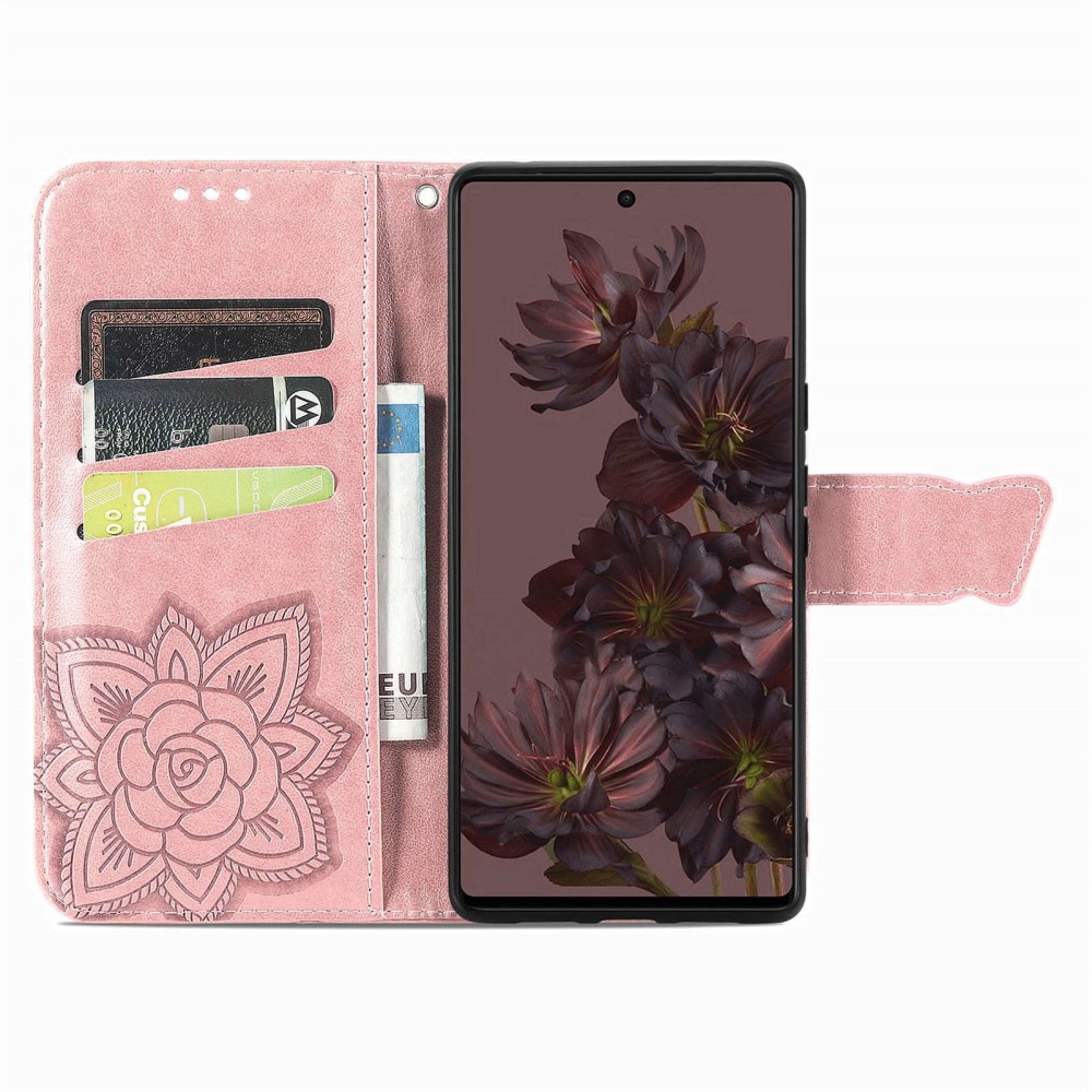  Google Pixel 7 Fodral Fjäril Tryck Roséguld