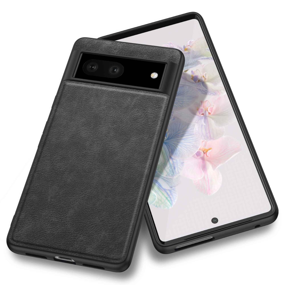  Google Pixel 7 Skal Retro Läderbelagt Svart
