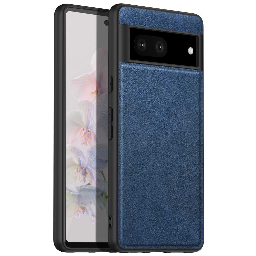  Google Pixel 7 Skal Retro Läderbelagt Blå