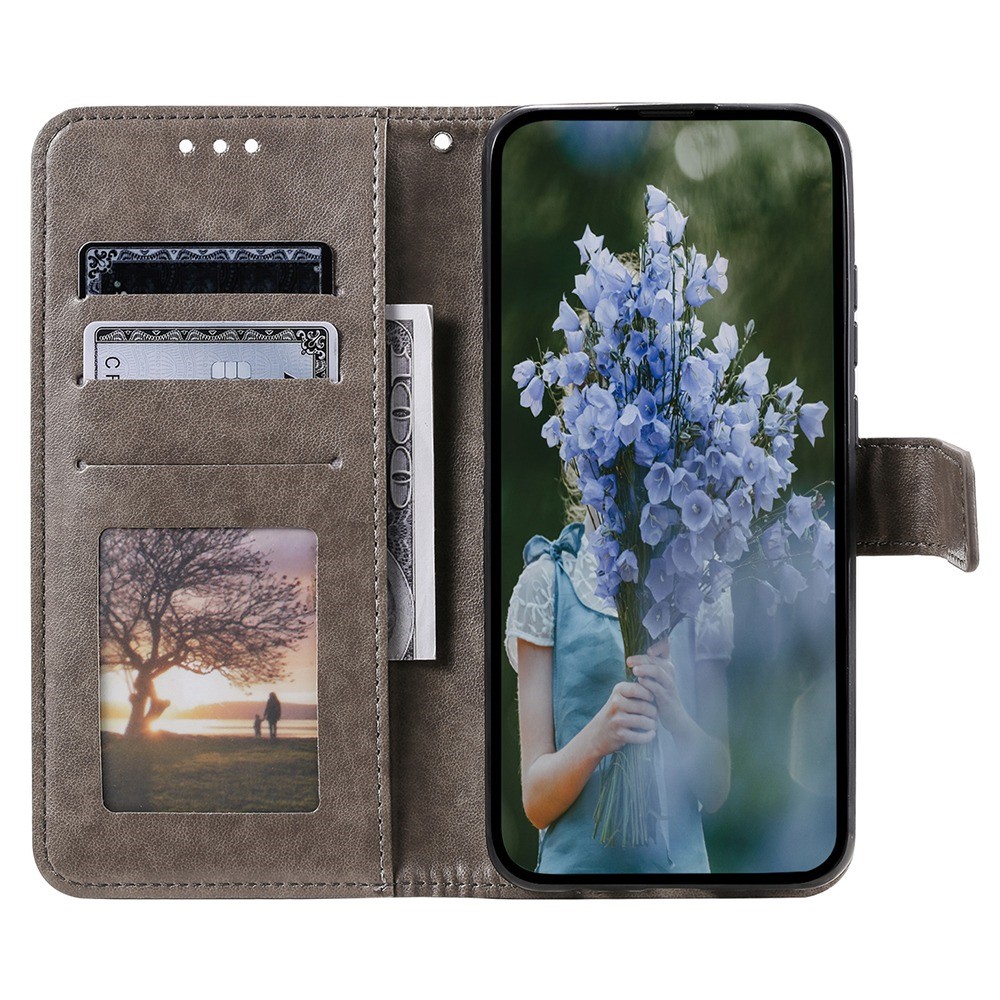  Xiaomi 12T / 12T Pro Fodral Mandala Läder Grå