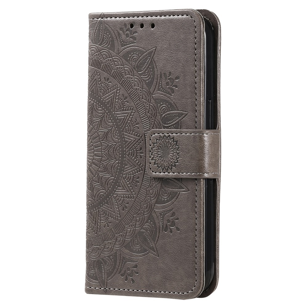  Xiaomi 12T / 12T Pro Fodral Mandala Läder Grå