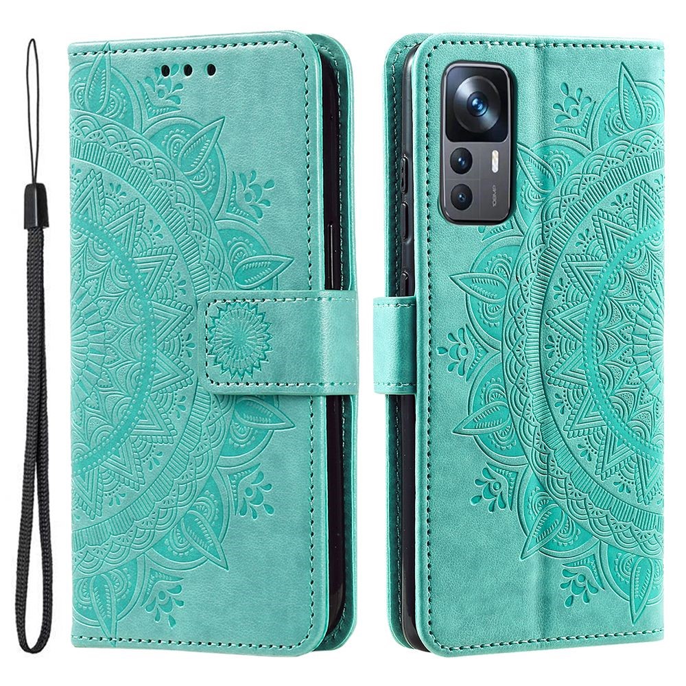  Xiaomi 12T / 12T Pro Fodral Mandala Läder Grön