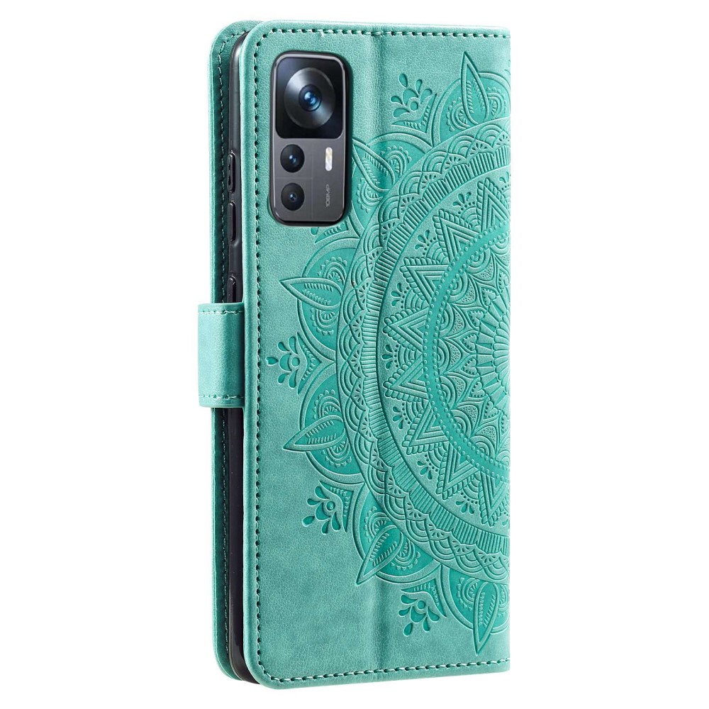  Xiaomi 12T / 12T Pro Fodral Mandala Läder Grön