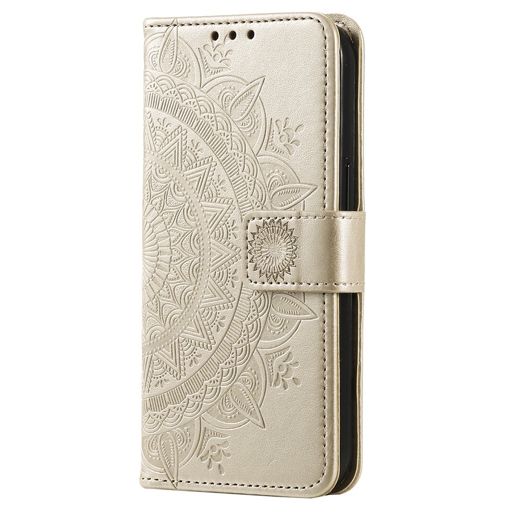  Xiaomi 12T / 12T Pro Fodral Mandala Läder Guld