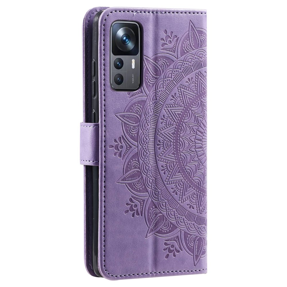  Xiaomi 12T / 12T Pro Fodral Mandala Läder Lila