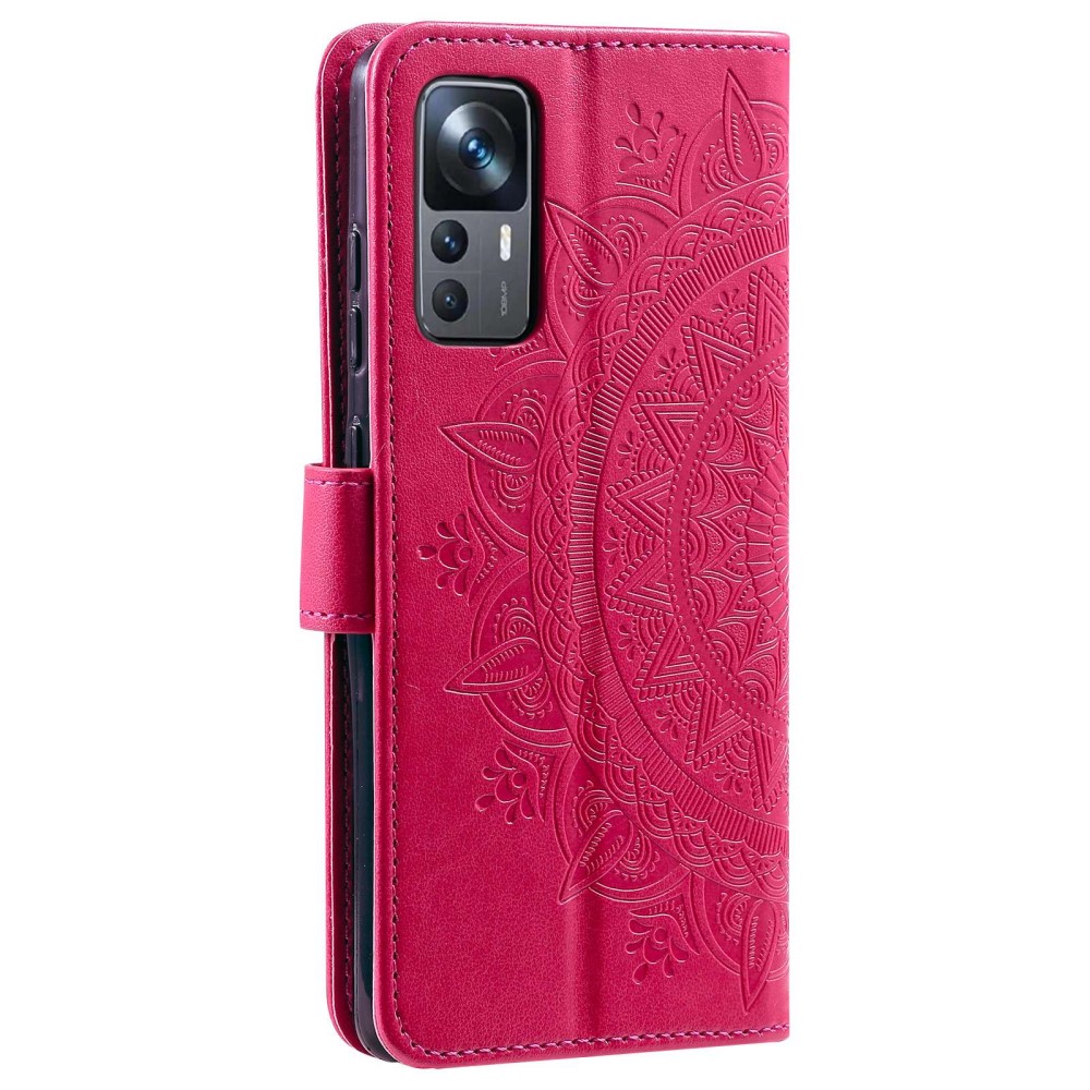  Xiaomi 12T / 12T Pro Fodral Mandala Läder Rosa