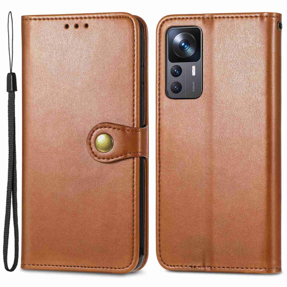  Xiaomi 12T / 12T Pro Fodral Magnetisk Mässing Brun