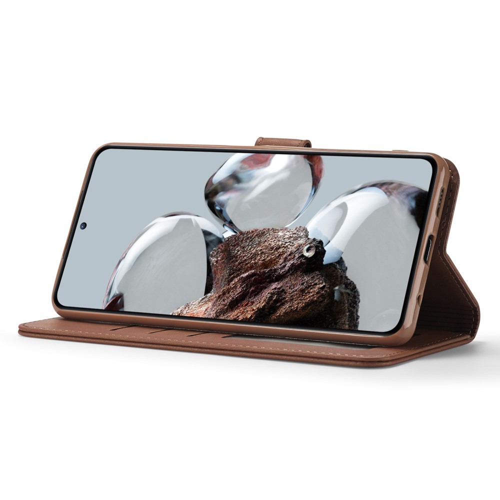 LC.IMEEKE LC.IMEEKE Xiaomi 12T / 12T Pro Fodral Läder Brun