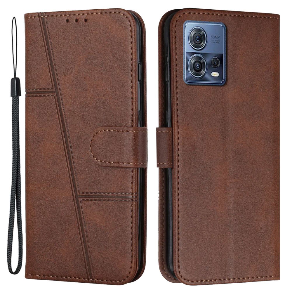  Motorola Edge 30 Fusion 5G Fodral Läder Brun