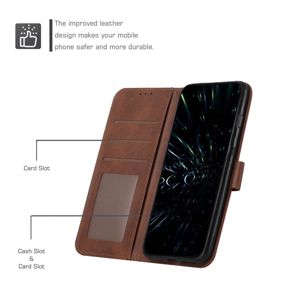  Motorola Edge 30 Fusion 5G Fodral Läder Brun