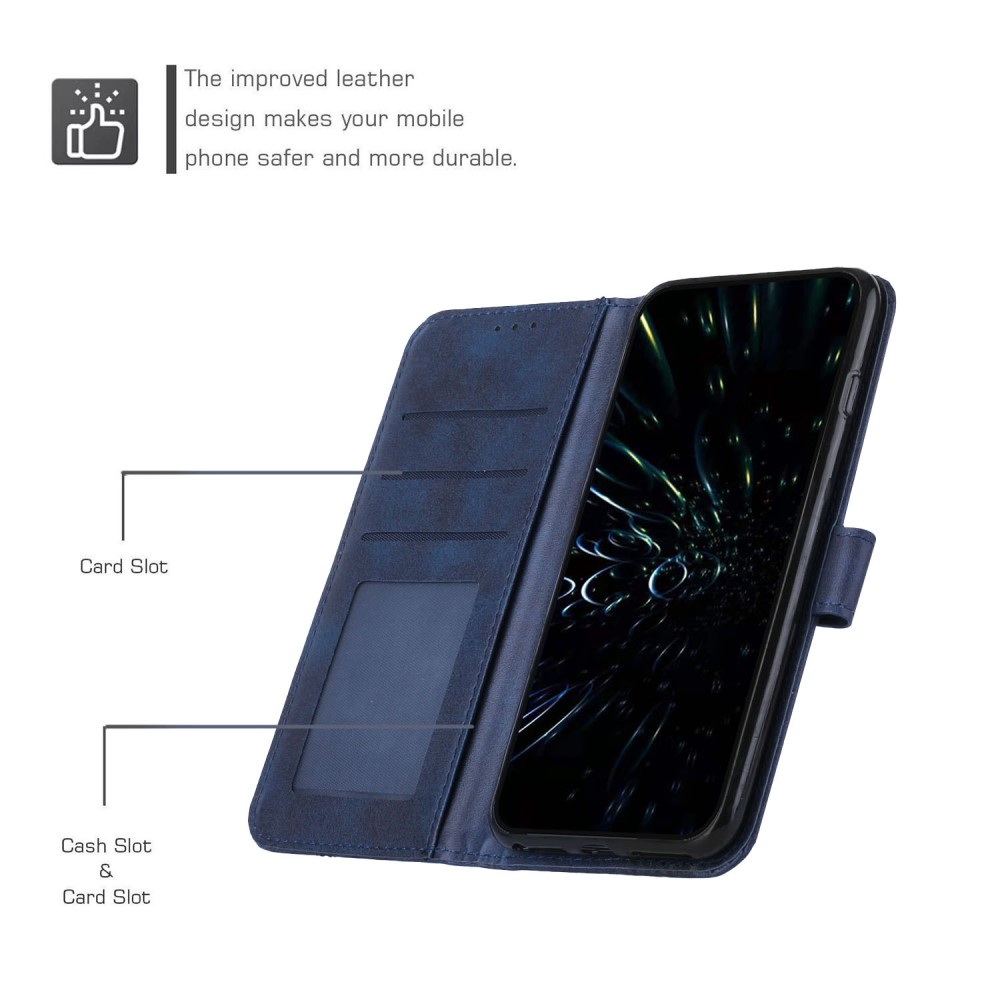  Motorola Edge 30 Fusion 5G Fodral Läder Blå