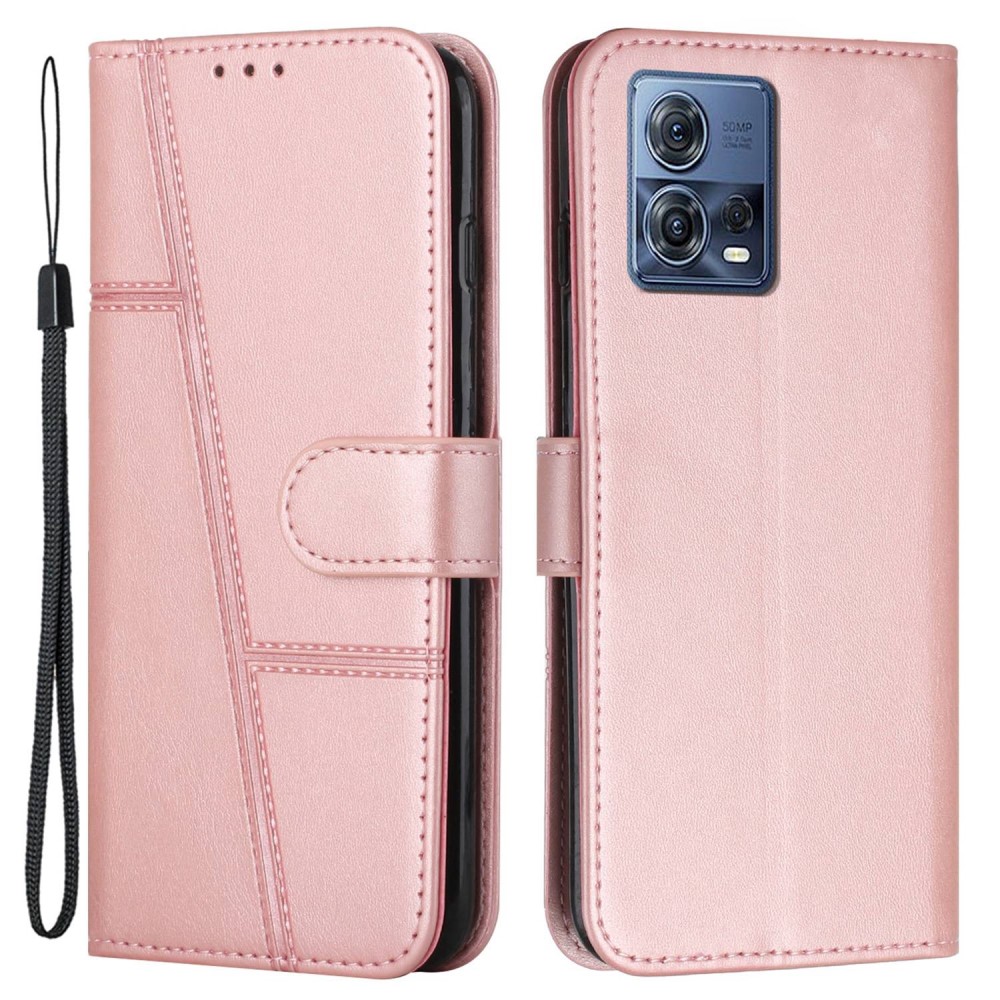  Motorola Edge 30 Fusion 5G Fodral Läder Roséguld