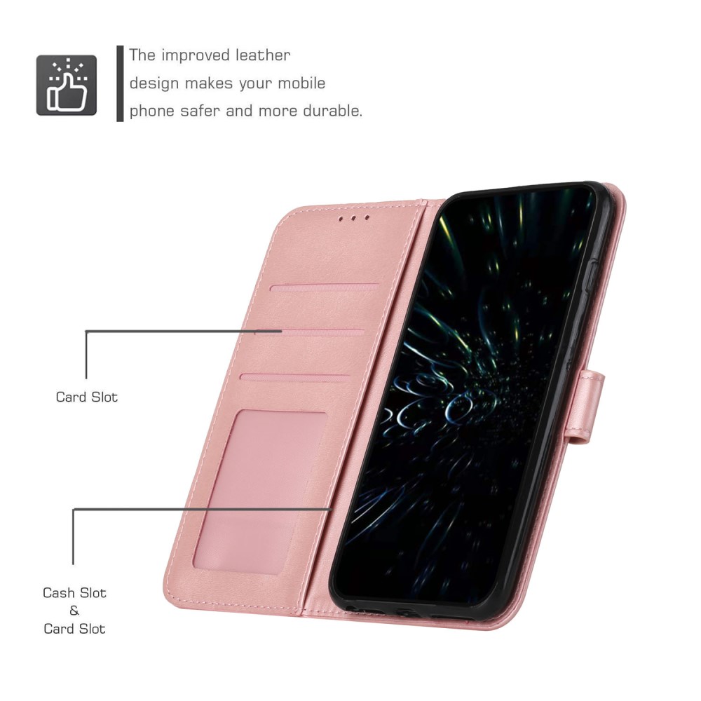  Motorola Edge 30 Fusion 5G Fodral Läder Roséguld