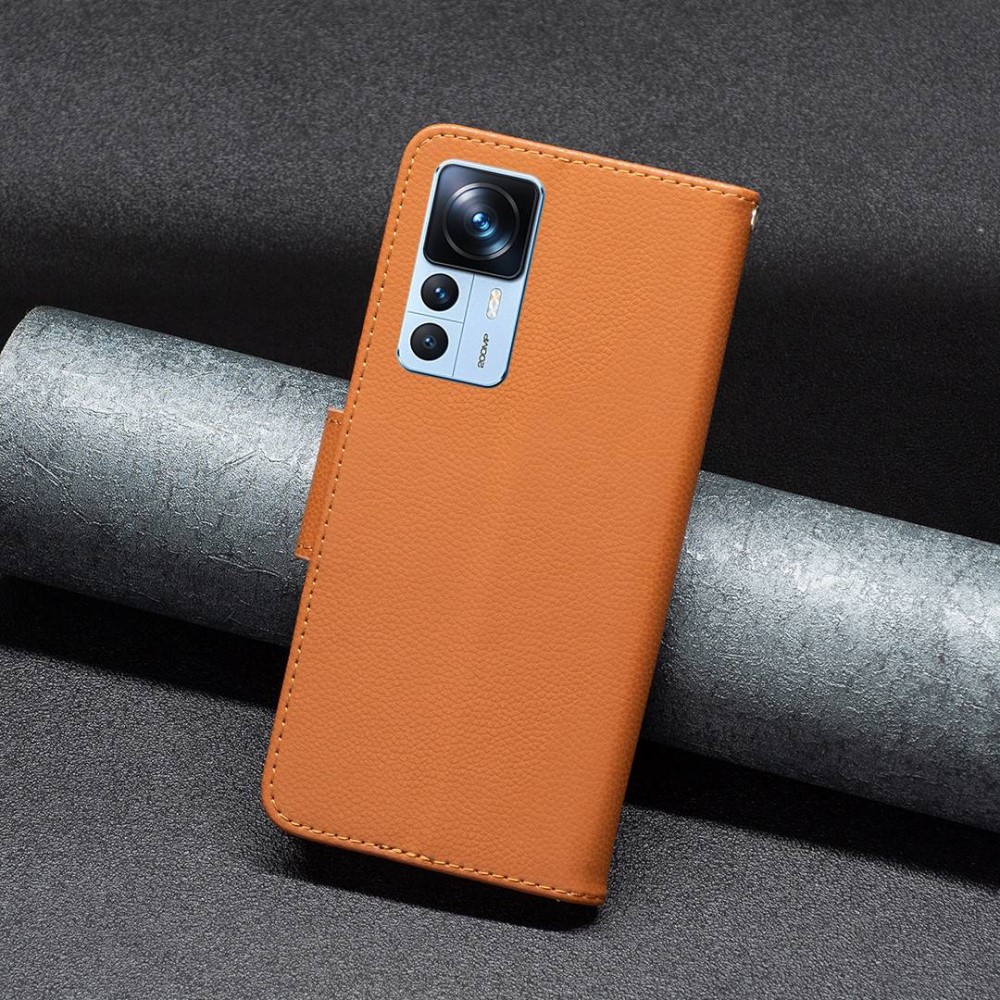  Xiaomi 12T / 12T Pro Fodral Shark Litchi Brun