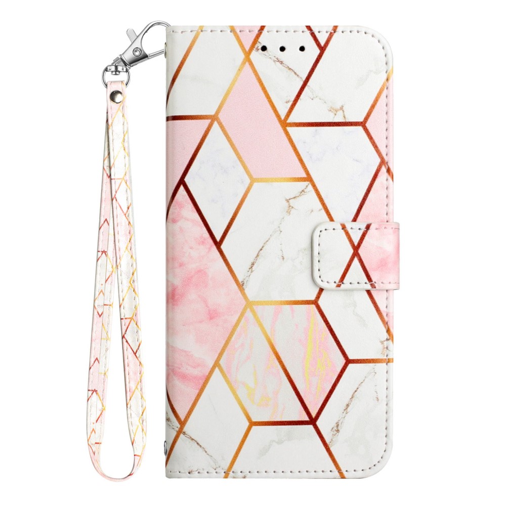  Xiaomi 12T / 12T Pro Fodral Marmor Ljus Rosa/Vit