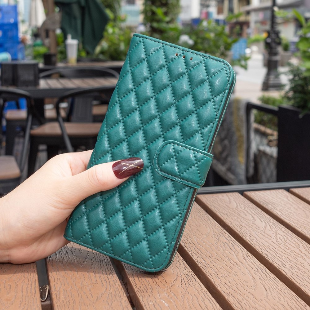 Xiaomi 12T / 12T Pro Fodral Diamond Läder Grön