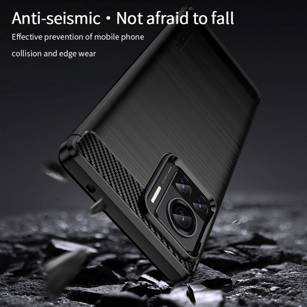 MOFI MOFI Motorola Edge 30 Ultra 5G Skal Borstad Stål Textur Blå